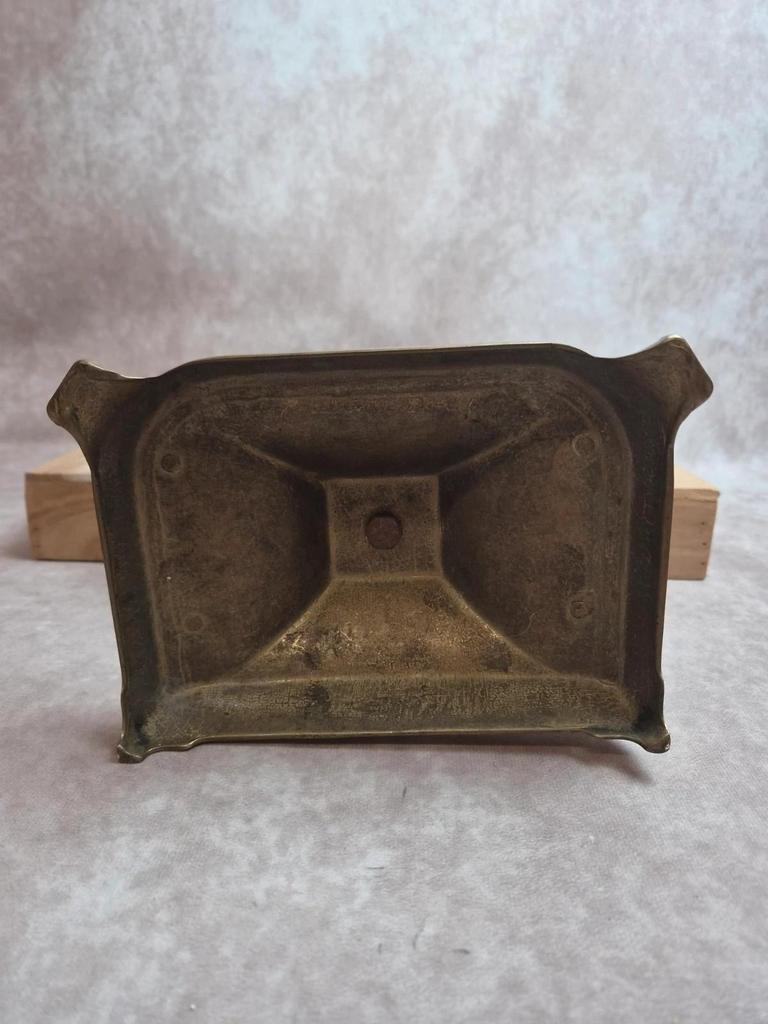 Grand miroir psyché de table en laiton – style Louis Xv rococo – vintage