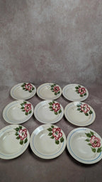 Lot de 9 assiettes creuses Sarreguemines modèle Liliane