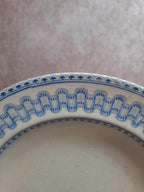 Grande assiette creuse ancienne anglaise B.p.w.&m. Milan – Terre de fer