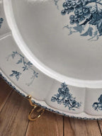 Grand plat rond en terre de fer Clairefontaine modèle Pompadour 33 cm