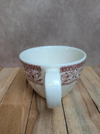 Mug Corona Colombia décor rouge esprit toile de Jouy