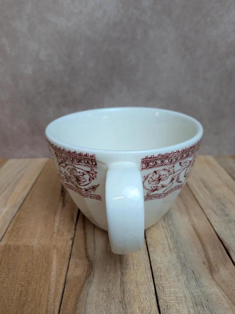 Mug Corona Colombia décor rouge esprit toile de Jouy