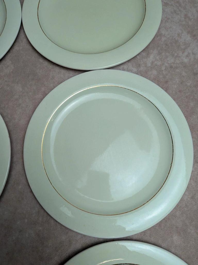 Lot de 6 assiettes plates Opaceline Salins vintage