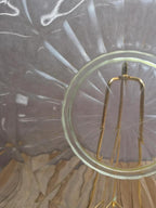 Grand plat ancien en verre ouraline – 31 cm