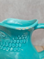 Pichet St-clément modèle Aigle 🐦 turquoise céramique vintage