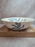 Grand saladier / bassine Longchamp modèle Chardon – décor oiseaux terre de fer 🐦🌿