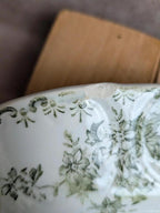 Lot de 4 assiettes plates anciennes Terre de fer Saint-amand Lebacqz & Bouchart – Watteau