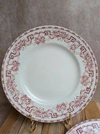 Lot de 2 assiettes plates terre de fer Moulin des Loups modèle Athènes