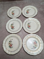 6 assiettes dessert Sarreguemines terre de fer