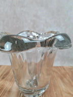Vase en cristal épais, style Daum / Vsl