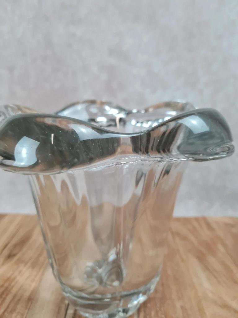 Vase en cristal épais, style Daum / Vsl
