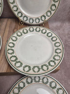 Lot de 8 assiettes à dessert Saint-amand Hamage modèle Marceau – faïence ancienne