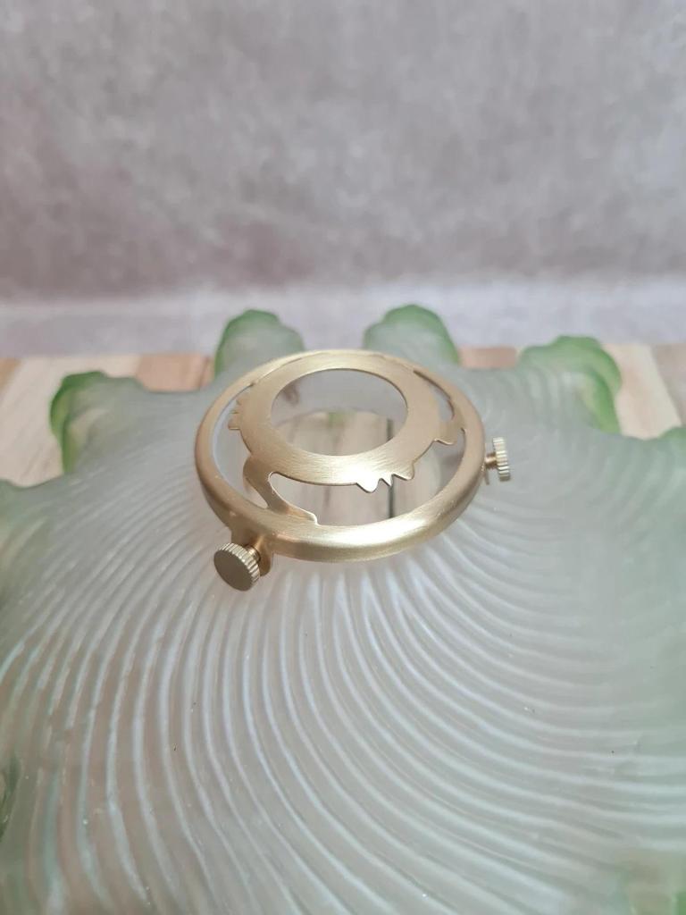 Abat-jour ancien en verre dépoli vert 🍃