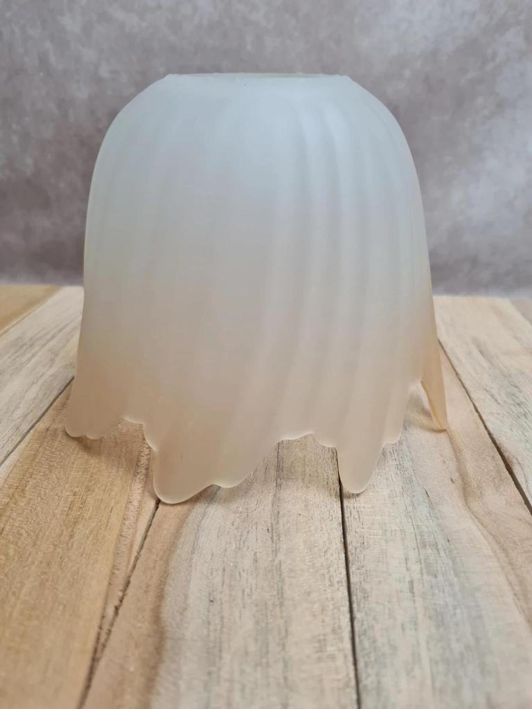 Abat-jour vintage tulipe en pâte de verre dépoli