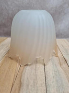 Abat-jour vintage tulipe en pâte de verre dépoli
