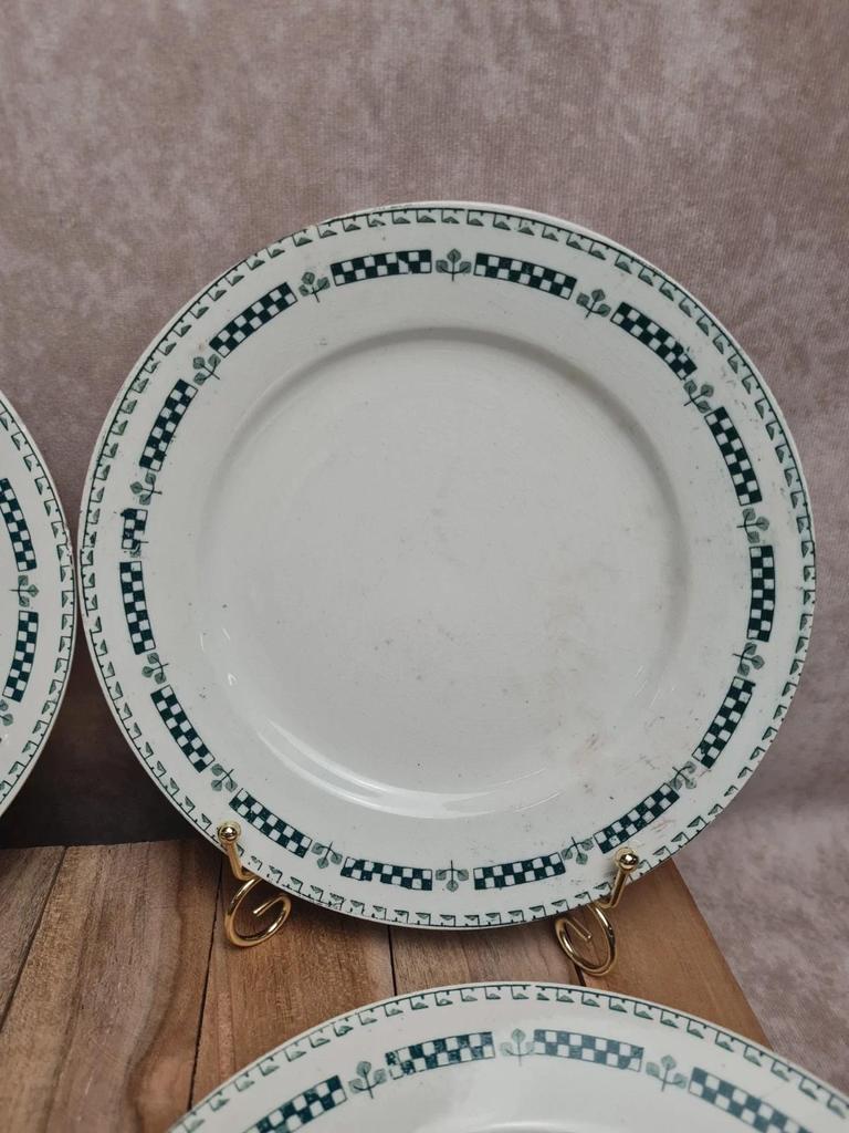 Lot de 5 assiettes terre de fer Gien modèle Sophia 💚