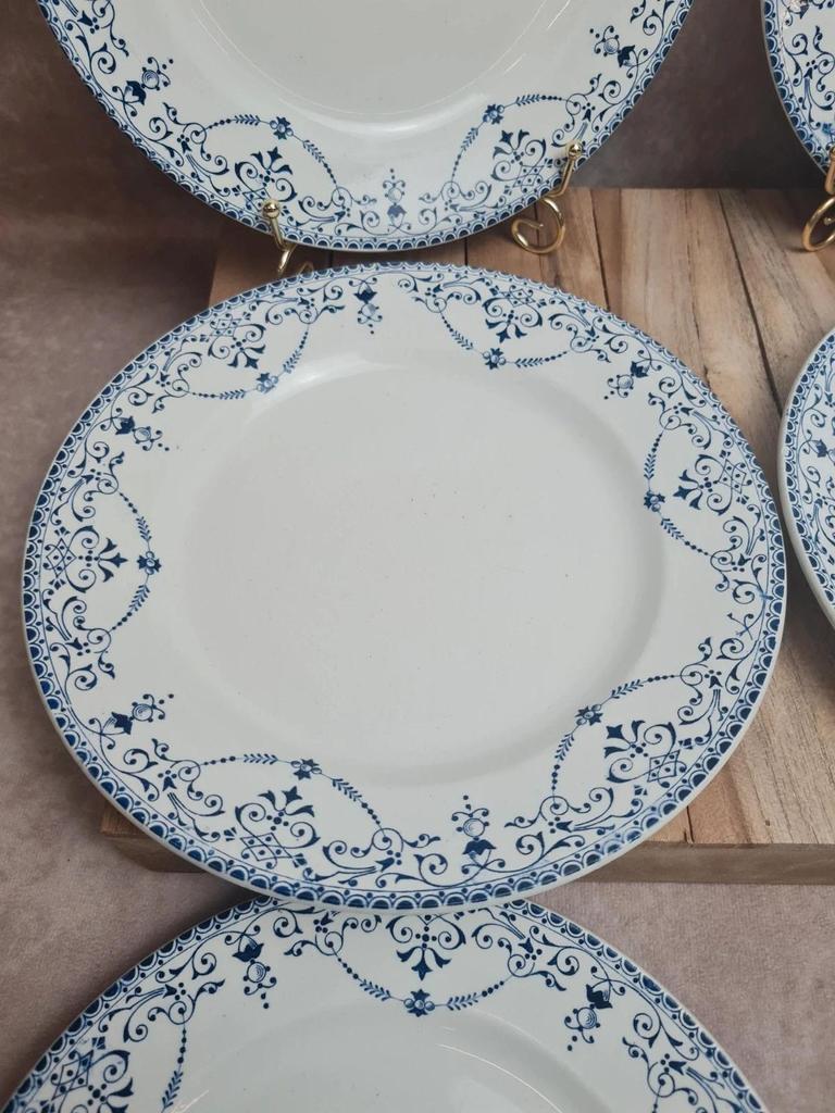 Lot de 6 assiettes Terre de Fer Hb & Cie – Service Balzac bleu 💙
