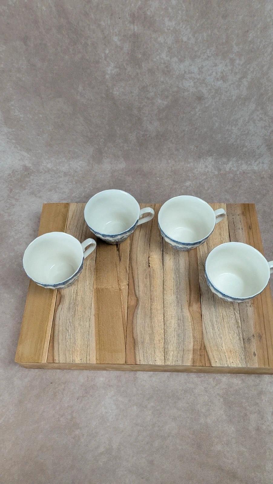 Lot de 4 tasses anglaises Churchill – décor campagne anglaise