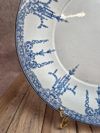 Ancienne assiette plate Gien 1860-1871 – faïence décor bleu – Xixe siècle