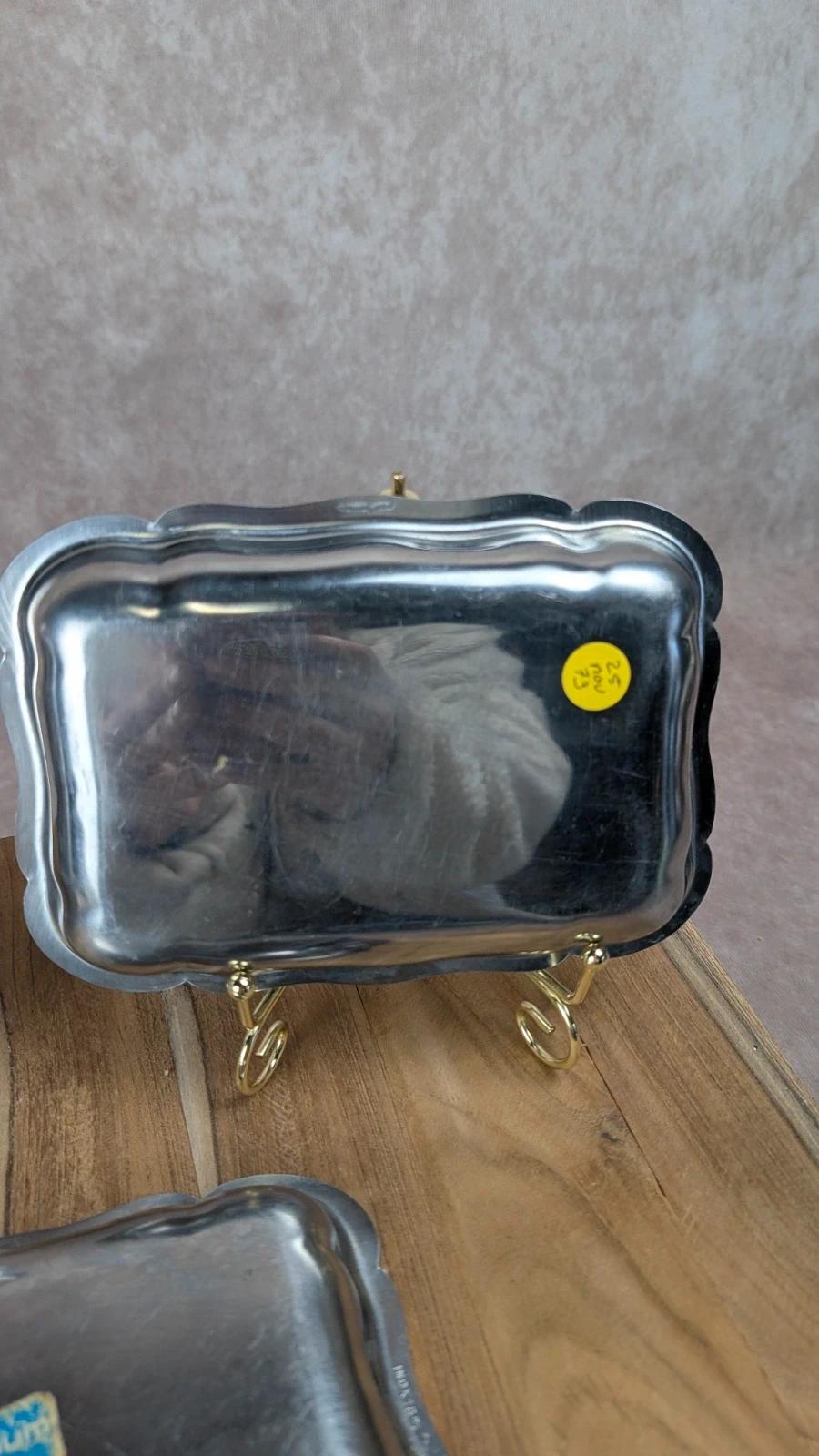 Lot de 3 petits plats en inox