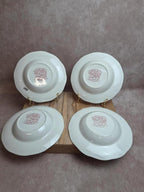 Lot de 4 assiettes creuses Enoch Wedgwood – Asiatic Pheasants – Faïence anglaise vintage