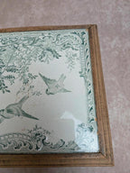Dessous de plat ancien Terre de Fer Creil et Montereau décor oiseaux