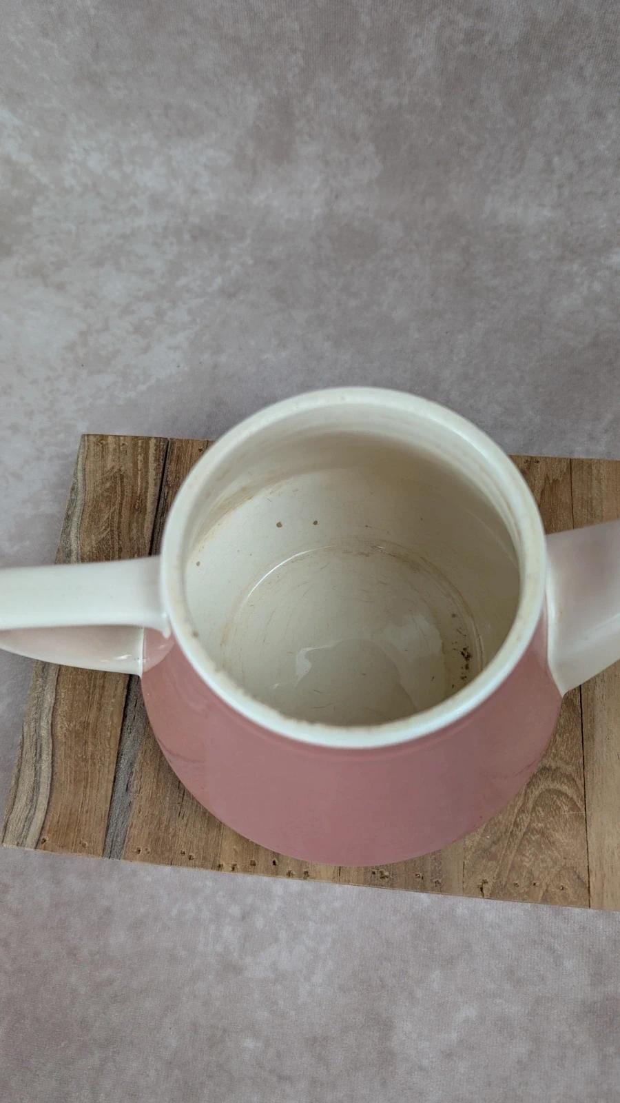 Théière vintage Villeroy & Boch Salam France rose poudré