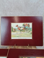 Lot de 6 dessous de table Lady Clare Matador 🍷 | Scènes Charles Dickens vintage 🇬🇧