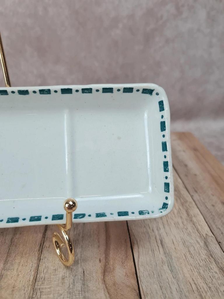 Porte-brosse à dents / porte-peigne Gien modèle Tanger – porcelaine vintage
