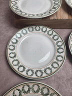 Lot de 8 assiettes à dessert Saint-amand Hamage modèle Marceau – faïence ancienne