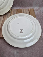 2 plats ronds Terre de Fer Clairefontaine Rouen sépia Xixe