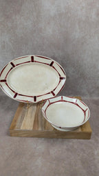 Lot de 2 plats anciens Badonviller – Modèle Louise