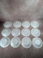Lot de 12 assiettes creuses Seltmann Weiden Bavaria Theresia rouge