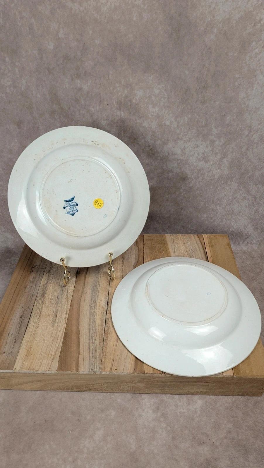 Lot de 2 assiettes creuses Longwy – modèle Mésange