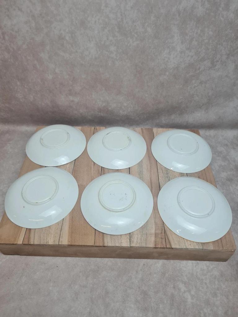 Service ancien 6 tasses porcelaine, Grand Dépôt Émile Bourgeois Paris