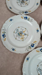Lot de 5 assiettes à dessert anciennes Limoges U.l.i.m