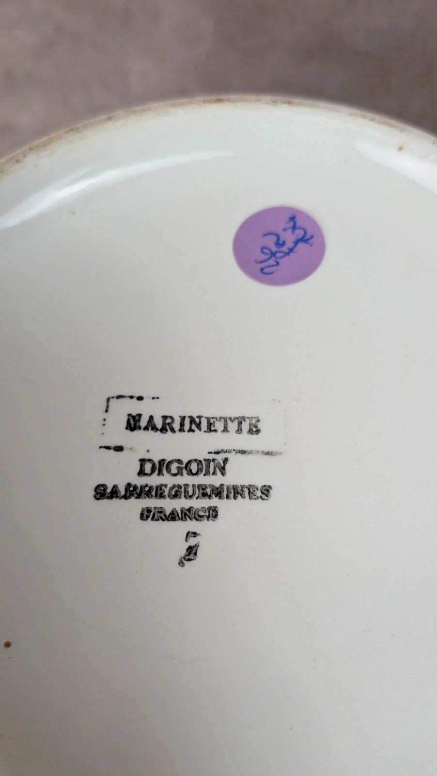 Saladier vintage Digoin Sarreguemines Marinette