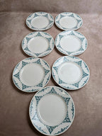 Lot de 7 assiettes plates terre de fer Moulin des Loups Fti 22