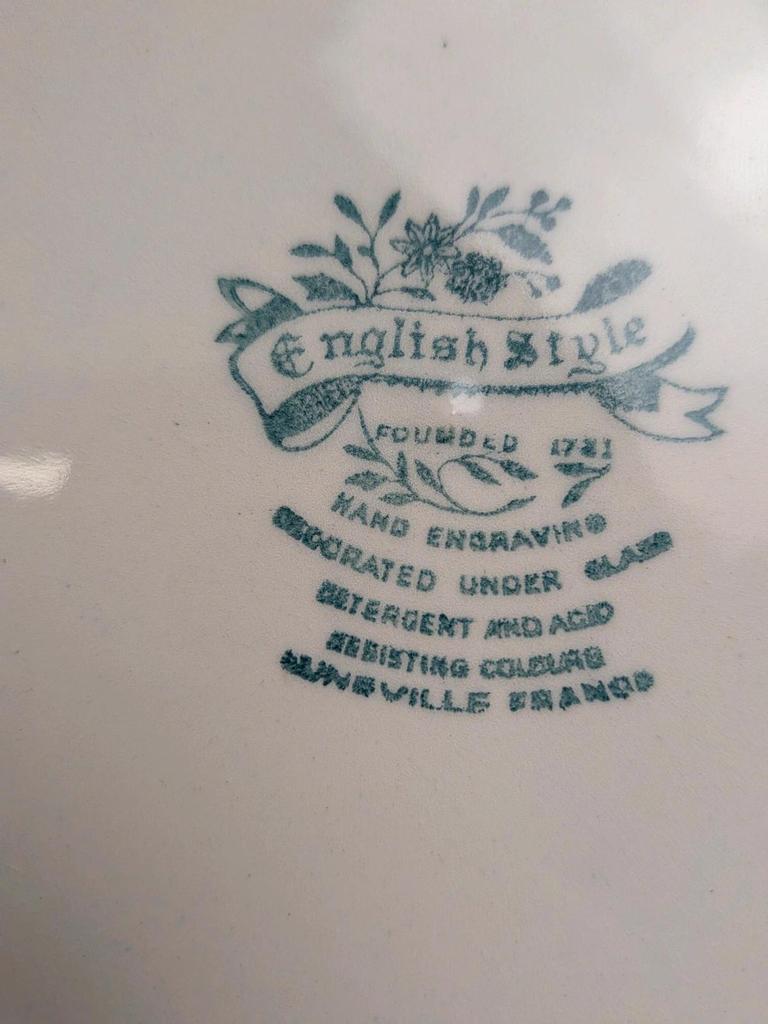 Assiette à dessert Terre de fer Lunéville – English Style – The Copperfield – Toile de Jouy