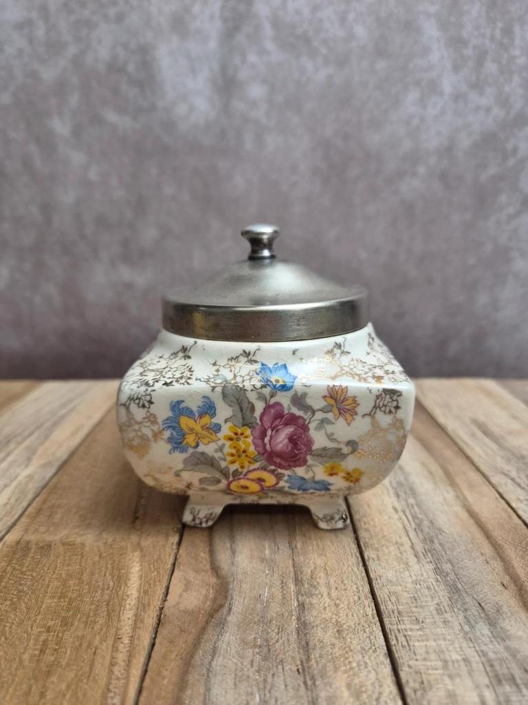 Sucrier anglais ancien English Ware Lancaster Sandland