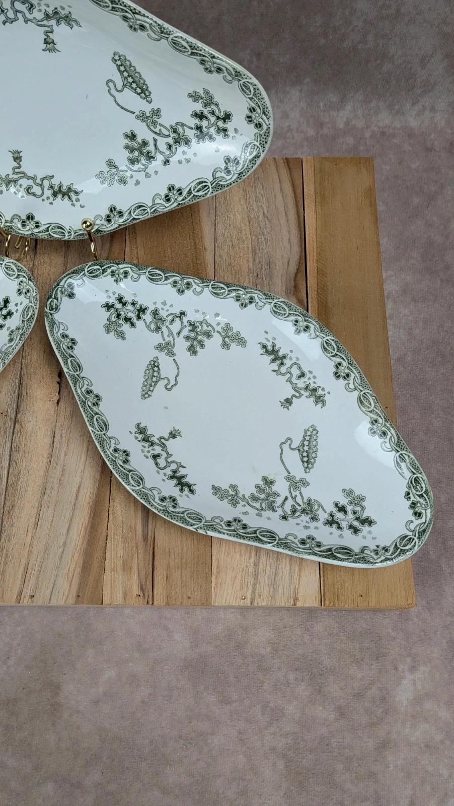Lot de 3 petits plats anciens Saint-amand – Terre de fer – Modèle Modern Style