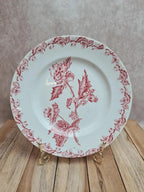 Assiette ancienne Saint-amand modèle Richelieu rouge – charme vintage 🌿