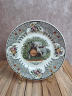 Assiette parlante polychrome Creil et Montereau – Lebeuf Milliet & Cie – Xixe