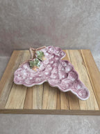 Plat raisin en barbotine italienne vintage – G.b.c. Made in Italy