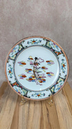 Assiette chinoise décor peint main