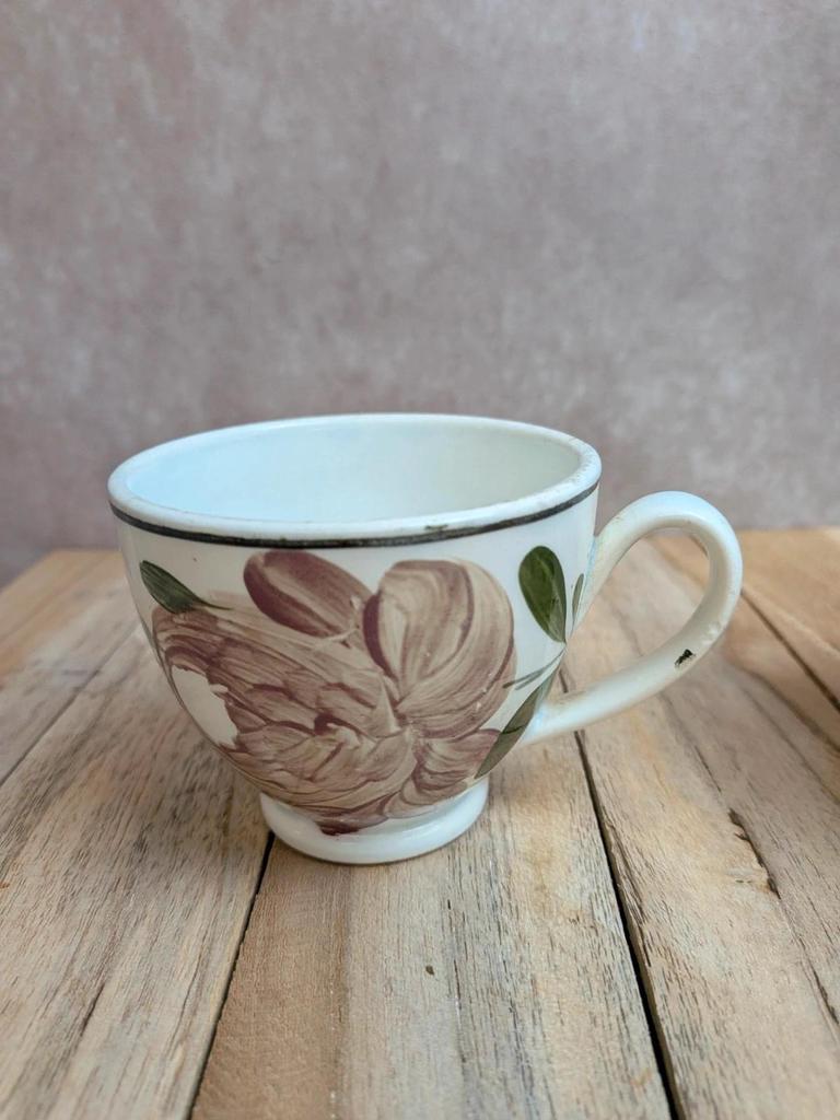 Lot de 2 tasses anciennes terre de fer Creil et Montereau – Xixe