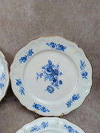 Lot de 10 assiettes plates Moulin des Loups Orchies – modèle Sully – fleurs bleues
