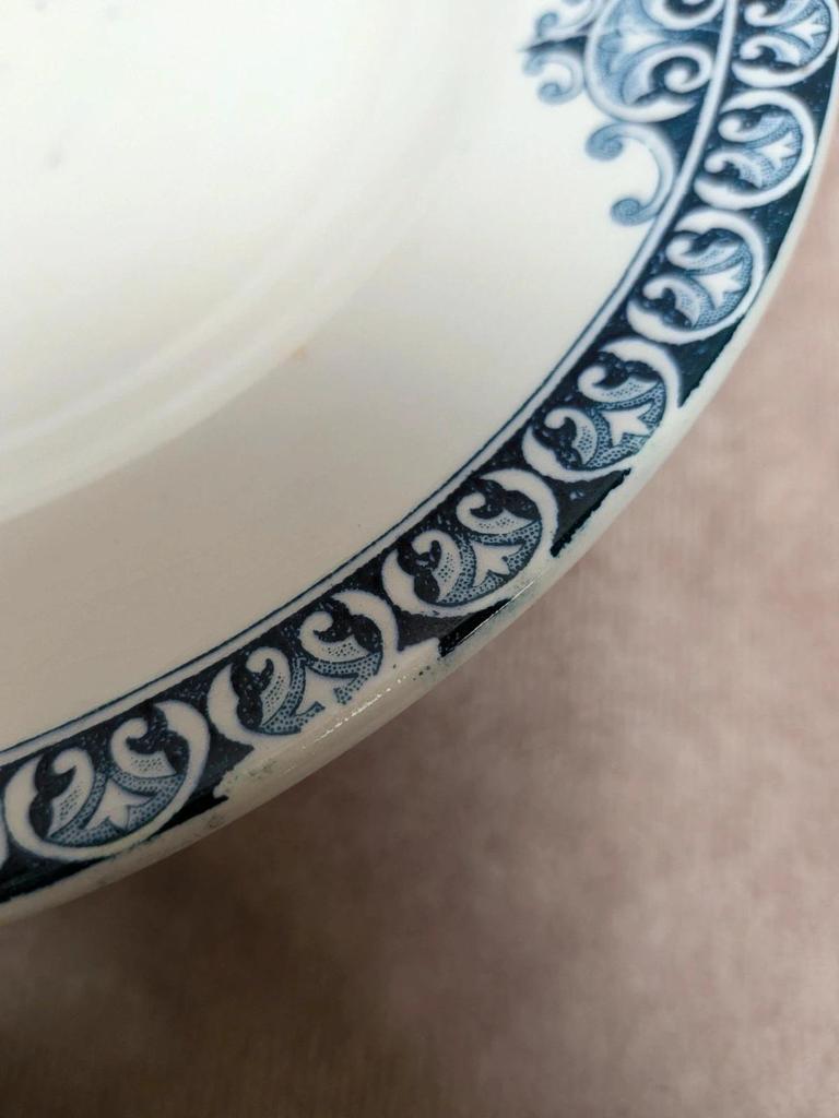 Lot de 6 assiettes creuses Terre de Fer St Amand modèle Andrinople