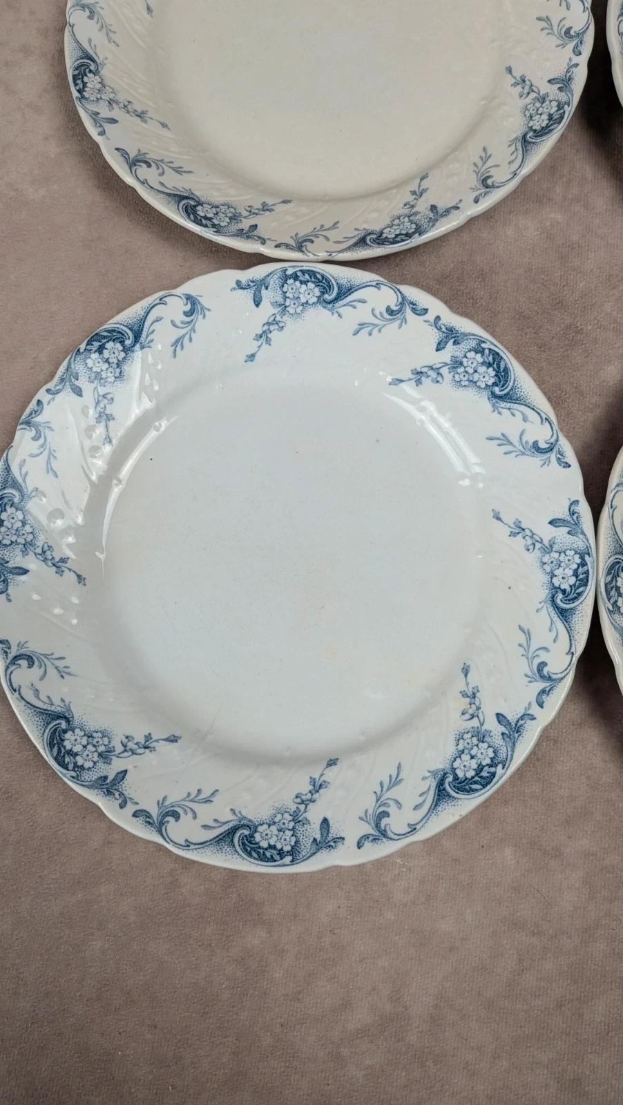 Lot de 4 assiettes à dessert Lunéville – Modèle Angèle