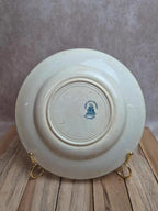 Assiette creuse ancienne Lebacqz & Bouchard Colombier décor oiseaux Terre de Fer